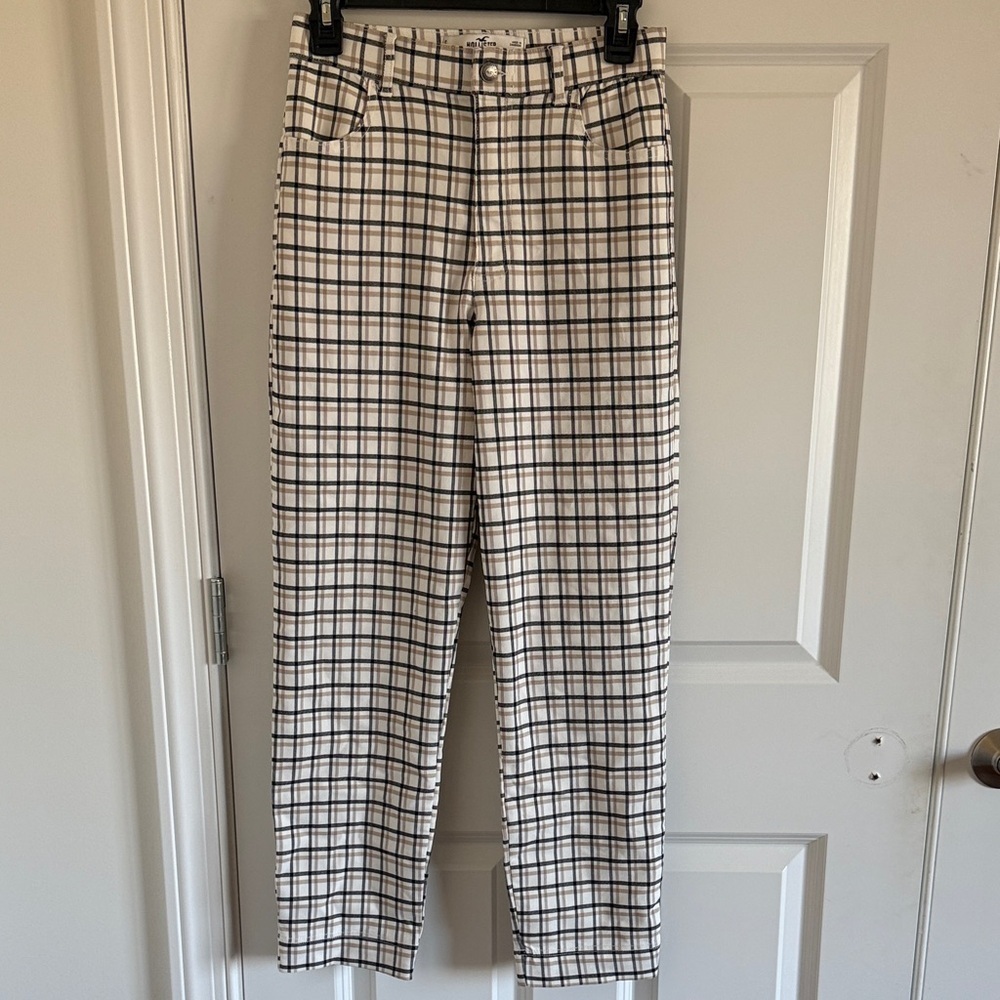 Hollister Ultra High Rise Advanced Stretch Checkered Pants Size Small